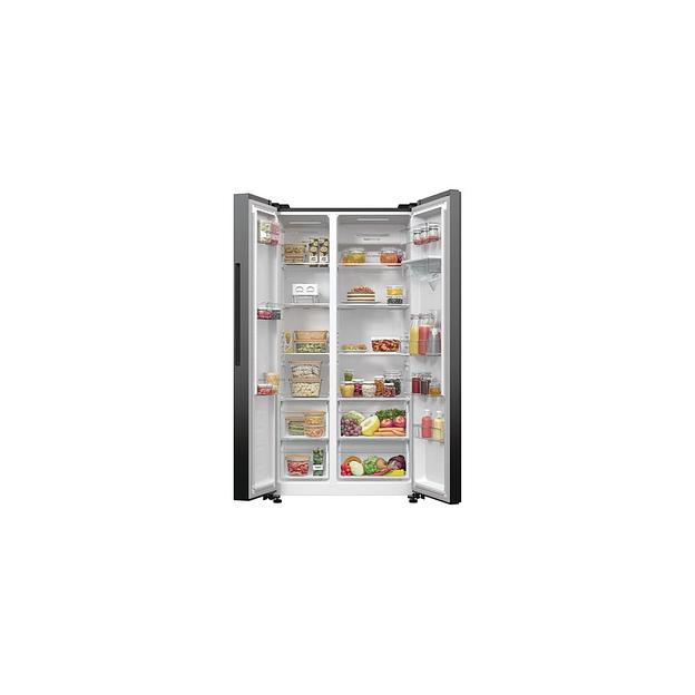Холодильник двухкамерный Gorenje NRR9185EABXLWD Side by Side, инверторный черный фото 1