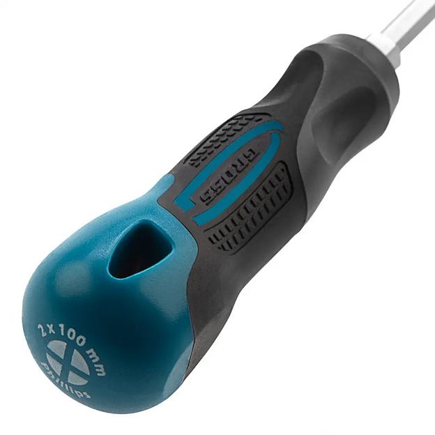 Отвертка, PH2x100 мм, S2, 3к ручка фото 2