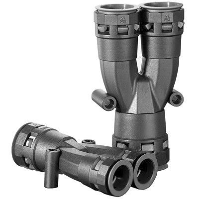 Разветвитель DN 1х36 + 2х29 мм, полиамид, цвет черный фото 1