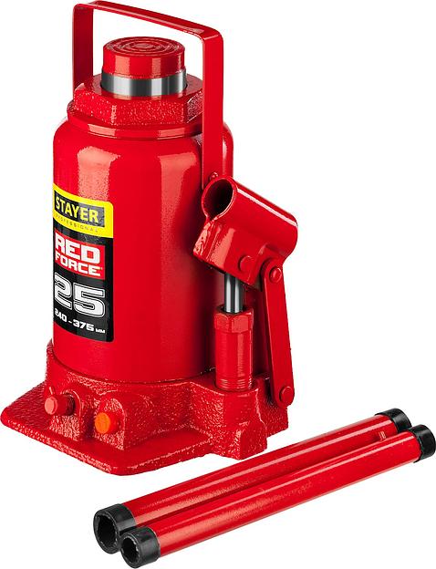 STAYER RED FORCE, 25 т, 240 - 375 мм, бутылочный гидравлический домкрат, Professional (43160-25) фото 4