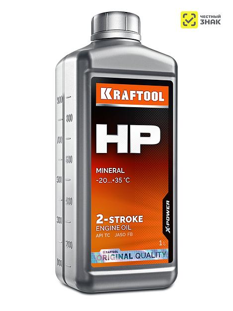 KRAFTOOL HP, 1 л, минеральное масло для 2-тактных двигателей (41502-1) фото 1
