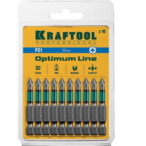 KRAFTOOL Optimum PZ1, 50 мм, 10 шт, биты (26124-1-50-10) фото 3