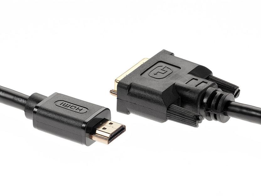 Кабель HDMI to DVI-D (19M -25M) 5м, TV-COM VCOM TV-COM HDMI (m) - DVI-D (m) 5м (LCG135E-5M) фото 5