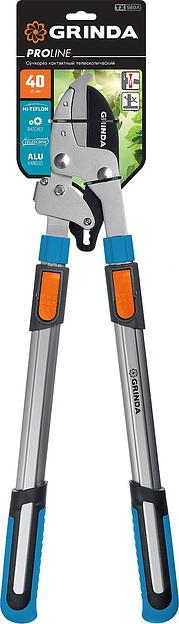 GRINDA TX-980A, 645 - 885 мм, кованные лезвия, храповый механизм, телескопический, контактный сучкорез, PROLine (424513) фото 4