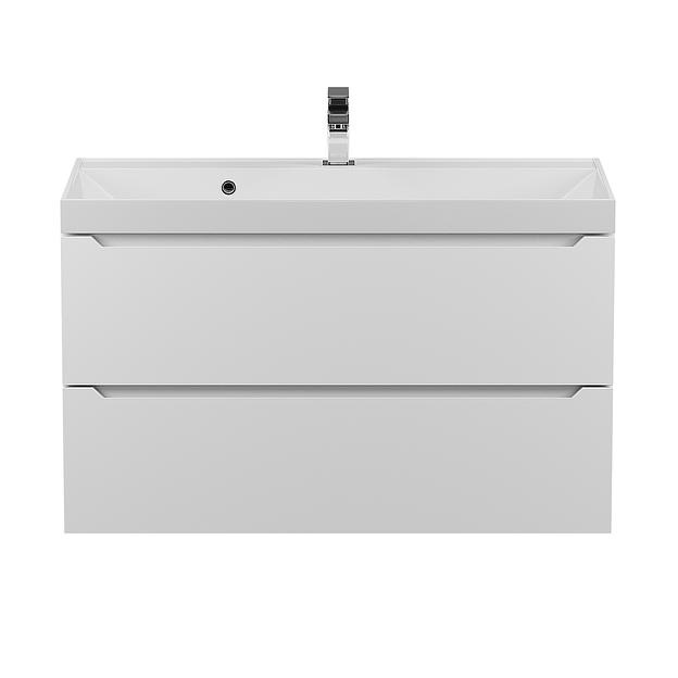 Тумба под раковину для ванной Uperwood Tanos 90 см, подвесная, белая матовая фото 8