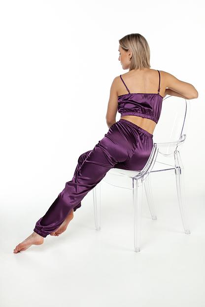 Топ женский атлас  800/05/Баклажановый  фото 4