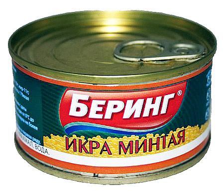 Икра минтая, Беринг, 125 г ОПТ фото 1