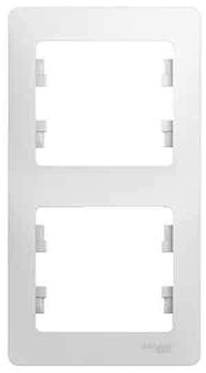 Systeme electric GSL000106 GLOSSA 2-постовая РАМКА, вертикальная, БЕЛЫЙ фото 5