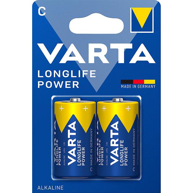 Батарейка Varta LONGLIFE POWER (HIGH ENERGY) LR14 C BL2 Alkaline 1.5V (4914) (2/20/200) Varta LONGLIFE POWER LR14 C (04914121412) фото 1