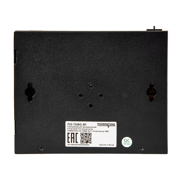 Неуправляемый промышленный 8 портовый PoE коммутатор POWERTONE PUS-TS08G-BTi с 4 портами до 90Вт фото 3