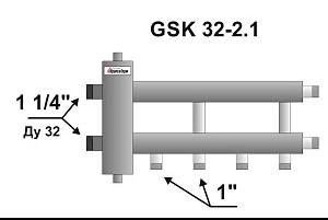 Распределительный коллектор с гидрострелкой ECO 60 кВт 2+1 контур фото 3