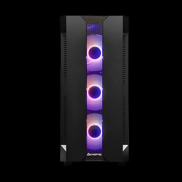 Chieftec Hunter, ATX Gaming case, w/Glass, 4xRGB fan фото 5