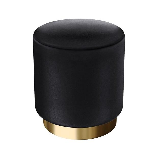 Пуф круглый с латунной вставкой, опт фото 2