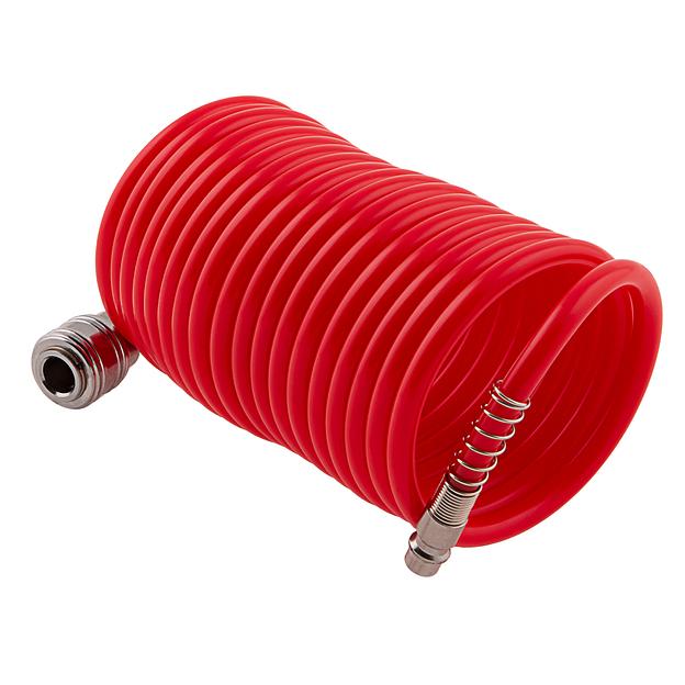 Шланг спиральный для пневмоинструмента MATRIX 57002 5м с быстросъемными соединениями фото 1