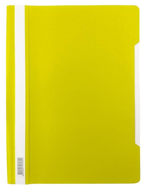 Папка-скоросшиватель Бюрократ Люкс -PSL20YEL A4 прозрач.верх.лист пластик желтый 0.14/0.18 фото 1