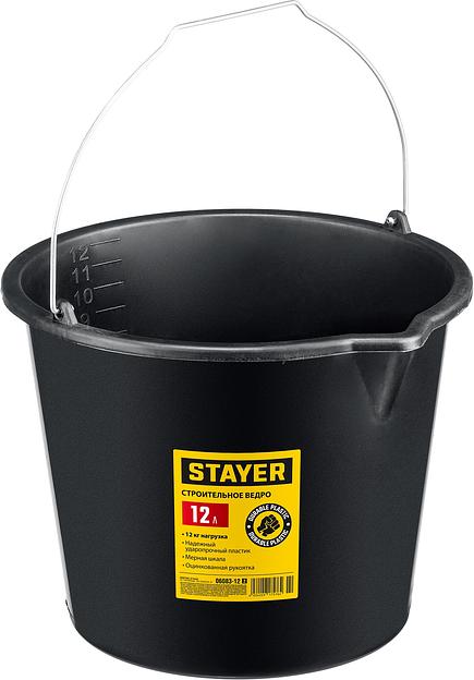 STAYER STRONG, 12 л, строительное пластиковое ведро (06083-12) фото 1