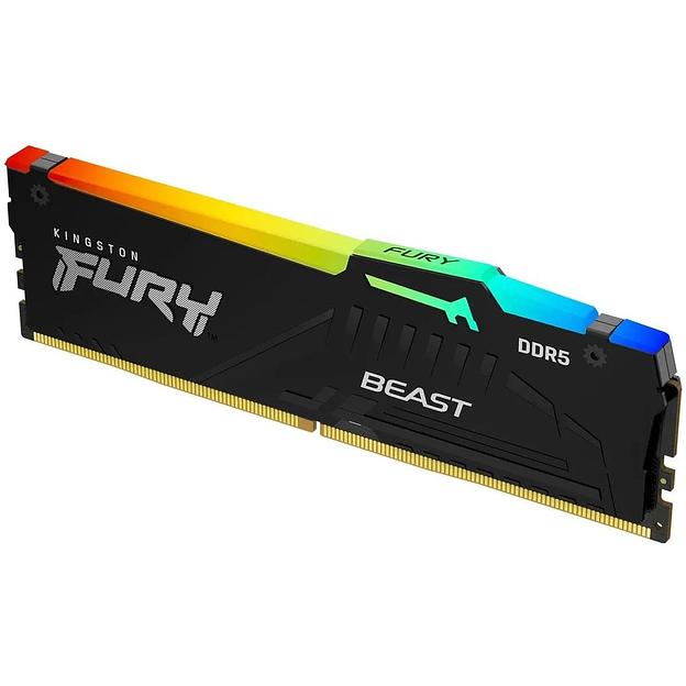 Память DDR5 8GB 5200MHz Kingston KF552C36BBEA-8 Fury Beast Expo RGB RTL PC5-41600 CL36 DIMM 288-pin 1.25В kit single rank Ret фото 2