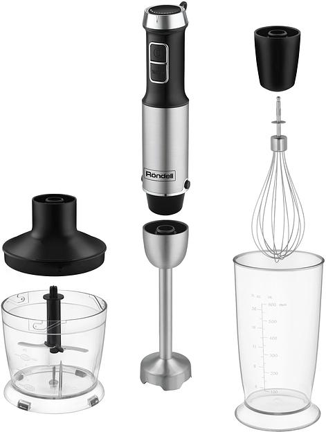 Блендер погружной Rondell RDE-1306 1200Вт черный/серебристый фото 3