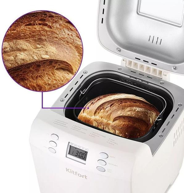 Хлебопечь Kitfort КТ-311 550Вт белый фото 2