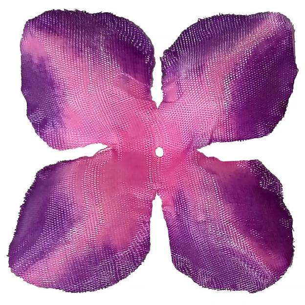 Заготовка для розы 190-3 Розовая фиол.кант загнут. 4-кон. (x1) 10см 2165шт/кг фото 1