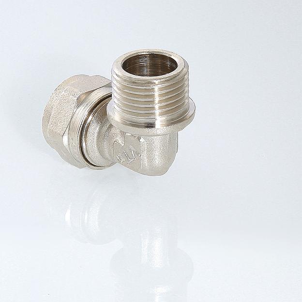 Обжимной фитинг-угольник с переходом на наружную резьбу опт фото 6