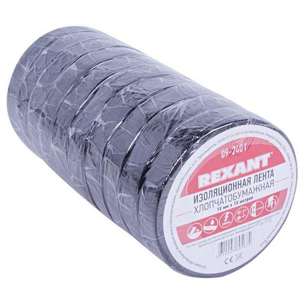 Rexant 09-2401 Изолента х/б 18х0,35 мм (ролик 15 м/180 г) (1-ПОЛ) фото 3
