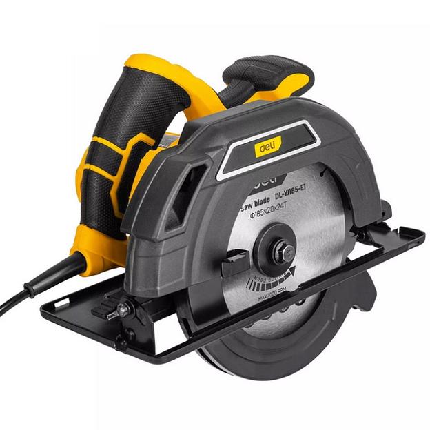 Циркулярная пила Deli DL-YJ185-E1 (1300Вт, 5300об/мин, диаметр диска 185мм, диск в комплекте) фото 1