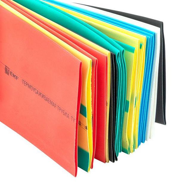 Трубка термоусаживаемая ТУТ нг 50/25 (7 цветов по 3шт) 100мм PROxima фото 7