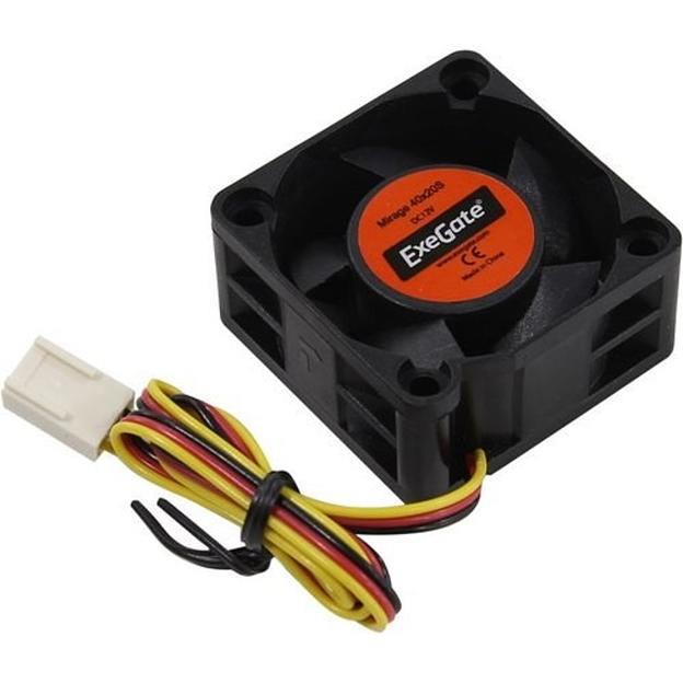 Exegate EX281211RUS Вентилятор ExeGate Mirage-S 40x40x20 подшипник скольжения, 5500 RPM, 23dB, 3pin фото 1
