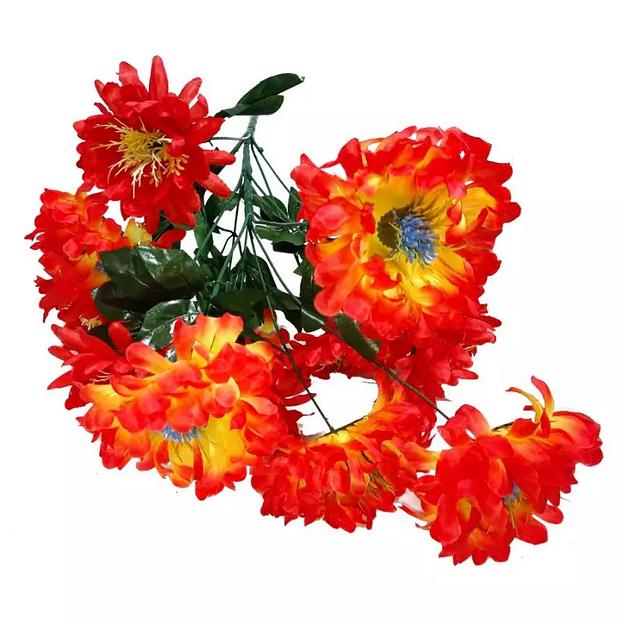 Букет астр 13 голов (2 вида 7+6) 80см 006-448+579 фото 3