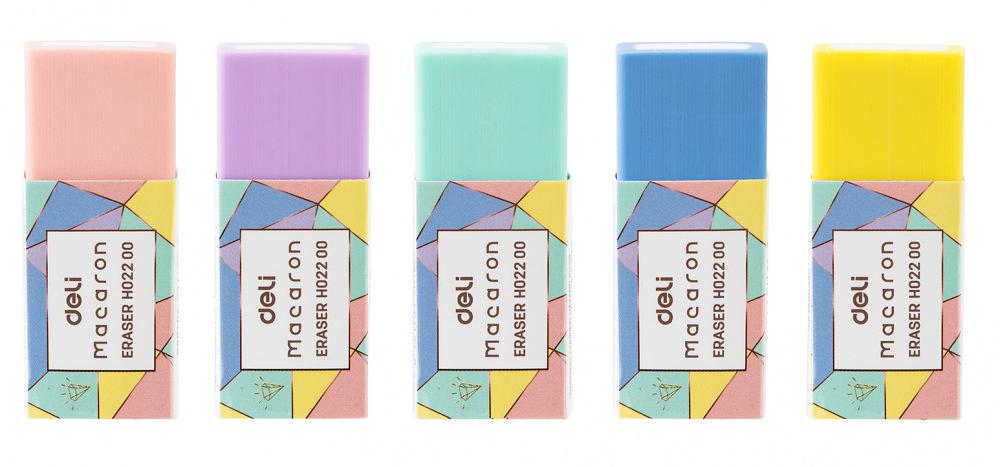 Ластик Deli EH02200 Macaron 50x20x11мм ассорти пласт.туб. фото 7