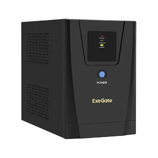 Exegate EX292802RUS ИБП ExeGate SpecialPro UNB-1600.LED.AVR.2SH.3C13.USB <1600VA/950W, LED, AVR, 2*Schuko+3*C13, USB,съемн.кабель, металлический корпус, Black> фото 1