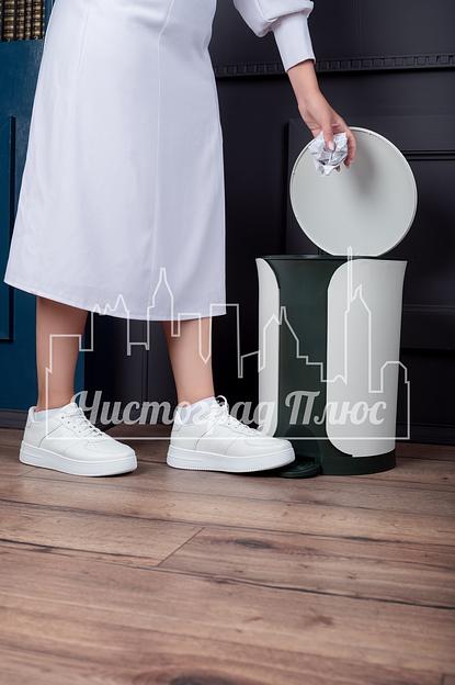 Бак пластиковый 18 л Stil с педалью оранжевый фото 9