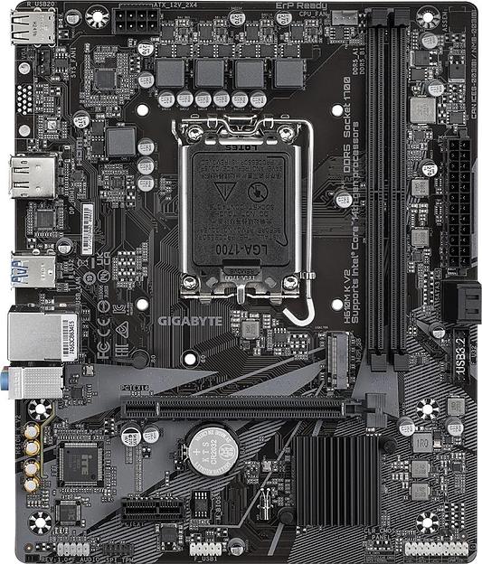 Материнская плата Gigabyte H610M K V2 Soc-1700 Intel H610 2xDDR5 mATX AC`97 8ch(7.1) GbLAN+HDMI+DP фото 2