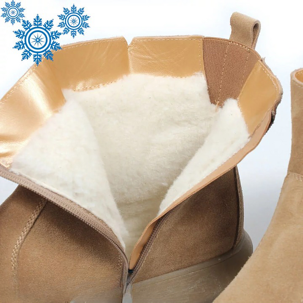 Зимние ботинки TAIS на шерстяной подкладке, арт.MT345-Ш рыжая замша ОПТ фото 8