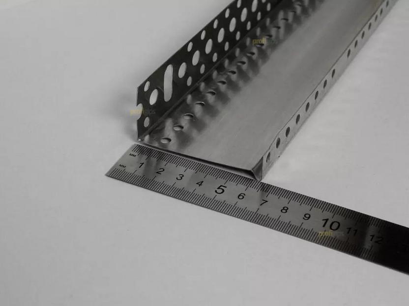 Цокольный опорный профиль алюминиевый 63 мм с перфорацией и капельником, толщина 0,5 мм ProfiGips 2,5 м ОПТ фото 2