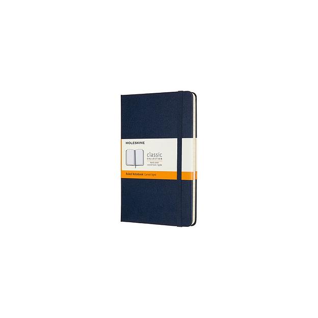 Блокнот Moleskine Classic, 208стр, в линейку, твердая обложка, синий [qp050b20] фото 1