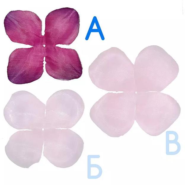 Заготовка для розы 190-3 Фиолетовая загнут. 4-кон. (x1) 10см 2232шт/кг фото 2