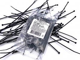 Хомут-стяжки ленточные 4х300 (3,6х300) черные (100 шт. в упаковке) фото 1