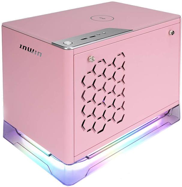 Корпус Inwin CF08A (A1PLUS) розовый 650W ATX 2x120mm 2xUSB3.0 audio bott PSU фото 2