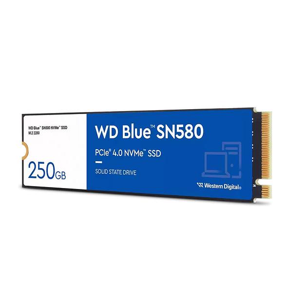 Твердотельный накопитель SSD Western Digital M.2 2280 250GB Blue SN580 WDS250G3B0E PCIe Gen4x4 with NVMe,3D TLC NAND фото 2