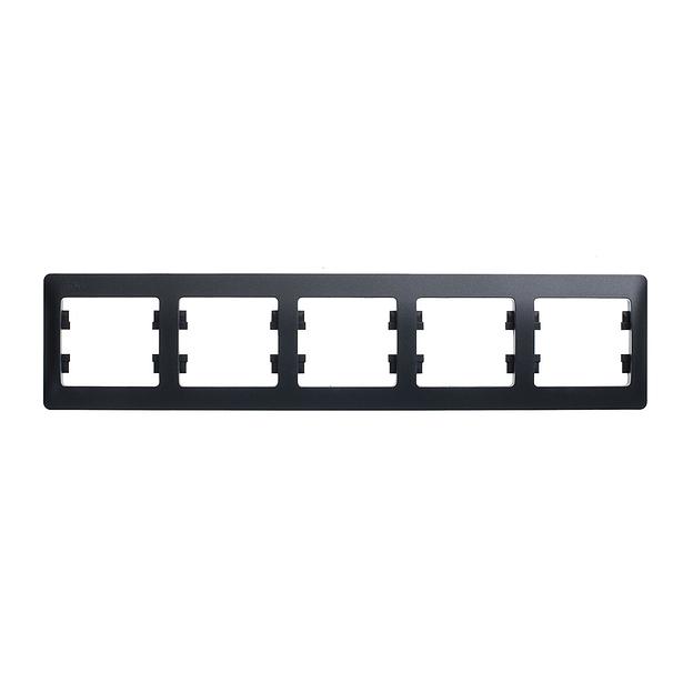 Systeme electric GSL000705 GLOSSA 5-постовая РАМКА, горизонтальная, АНТРАЦИТ фото 3