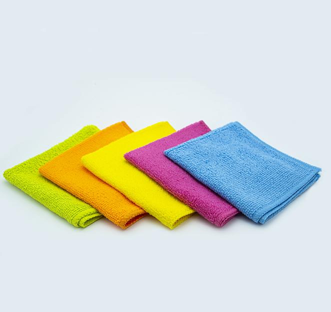 Салфетки для уборки из микрофибры универсальные 30*30 см, 5шт. в упаковке фото 2
