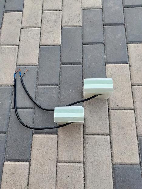 Набор уличных светодиодных Led тротуарных светильников для брусчатки из 2х шт., 100х100 мм, красный фото 5