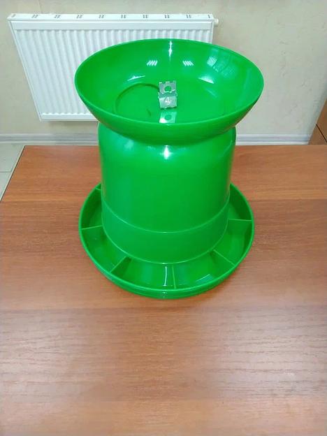 Кормушка бункерная для птиц 5 кг зелёная ОПТ фото 6