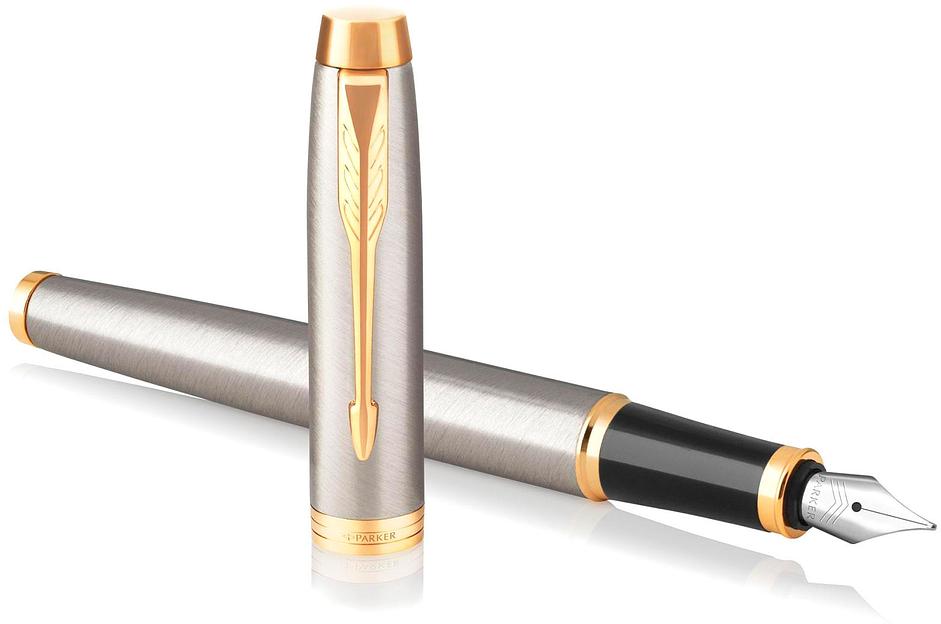 Ручка перьев. Parker IM Core F321 (CW1931649) Brushed Metal GT F сталь нержавеющая подар.кор. фото 3