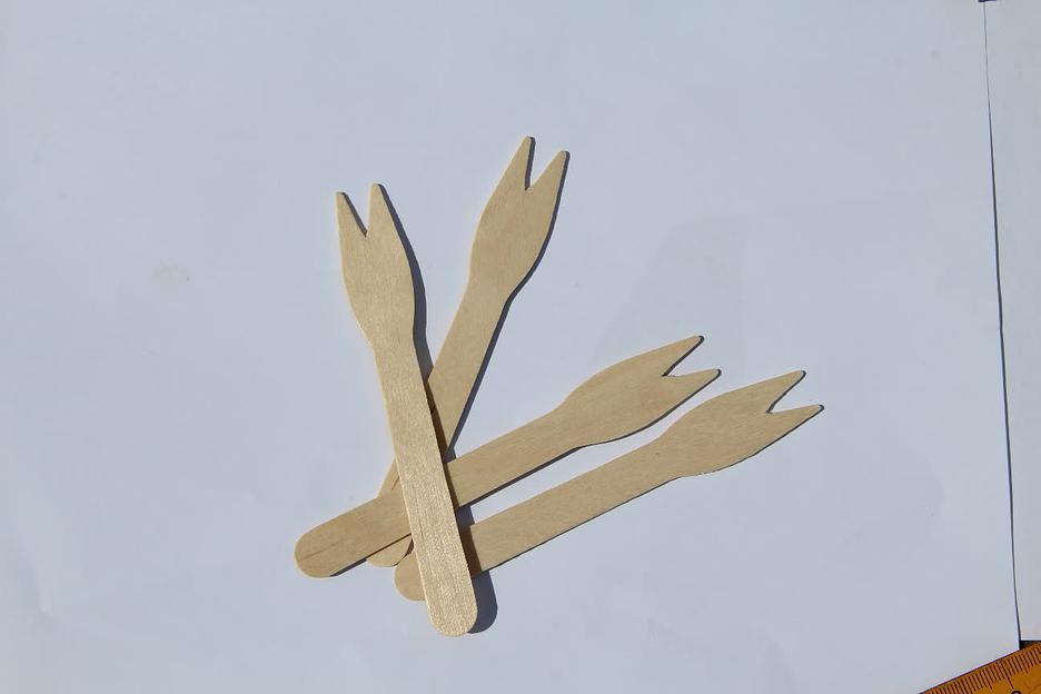 Вилка для фри одноразовая 120 мм ОПТ фото 6