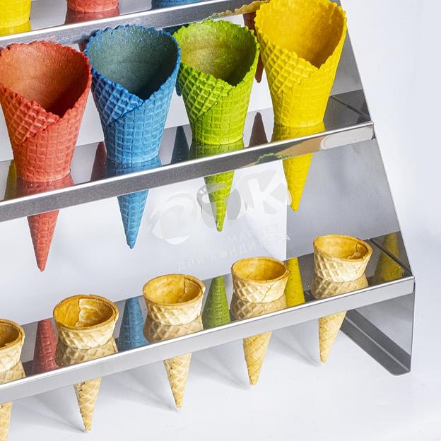 Подставка для рожков трехъярусная 15 ячеек 40 мм фото 4