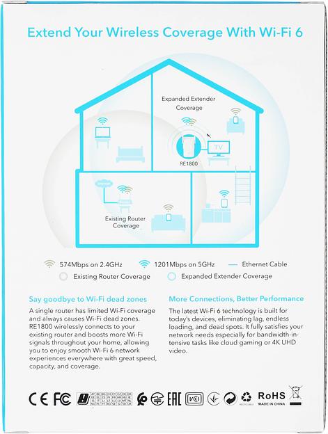 Точка доступа Cudy RE1800 AX1800 10/100/1000BASE-TX/Wi-Fi белый фото 10