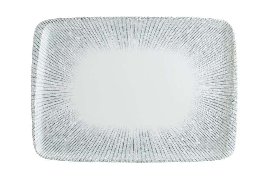 Блюдо прямоуг. 300*210 мм. Ирис Серый, форма Мув /1/6/ фото 1